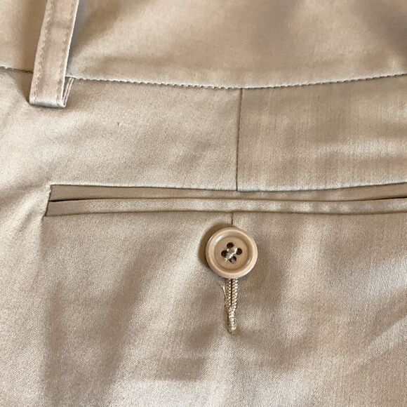 BCBGMAXAZRIA tan slim flare pants The Tuxedo Denise fit Size 6 NWT - Picture 6 of 10